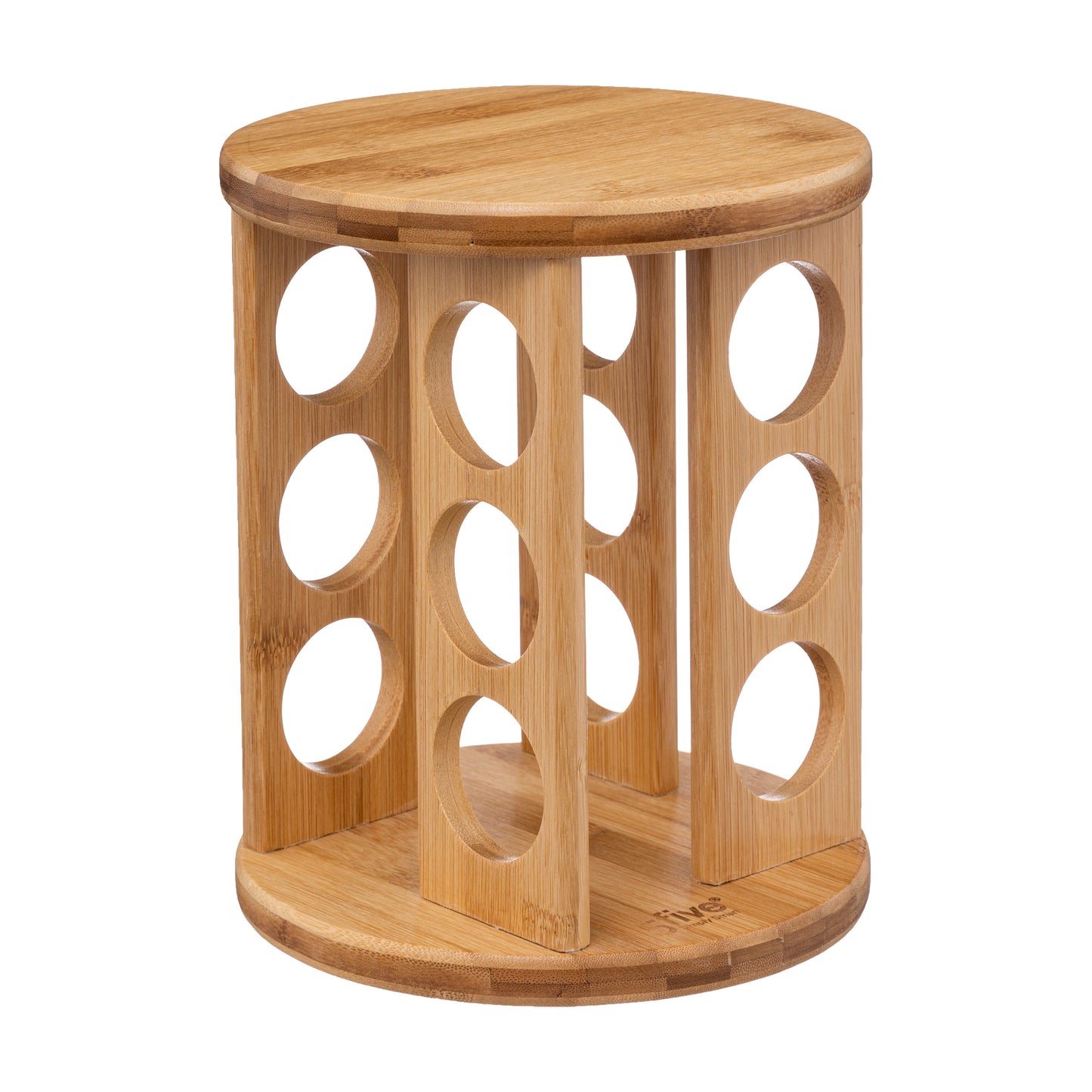 5Five Spice rack bamboo - 12 Jars 