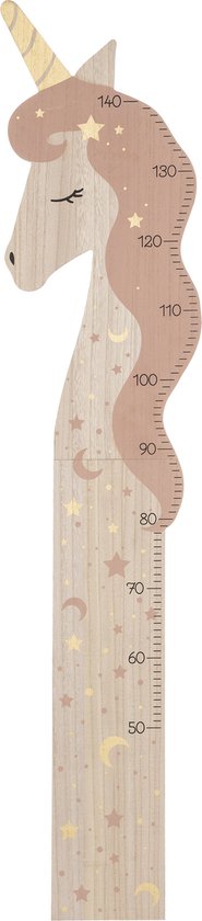 Atmosphera Kids Compteur de croissance/Bâton de mesure enfant bois - De 50 à 140cm - Licorne