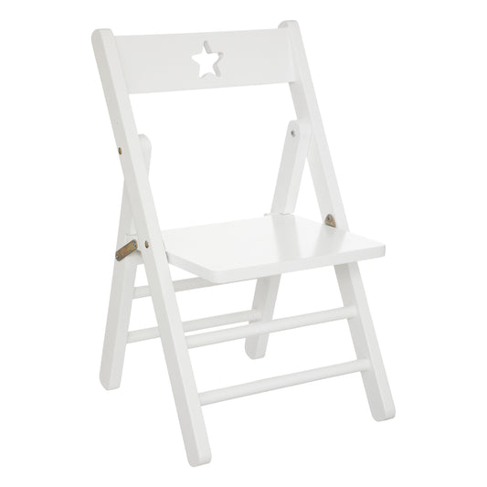 Atmosphera Kids Children's Folding Chair / Chair - White - Star