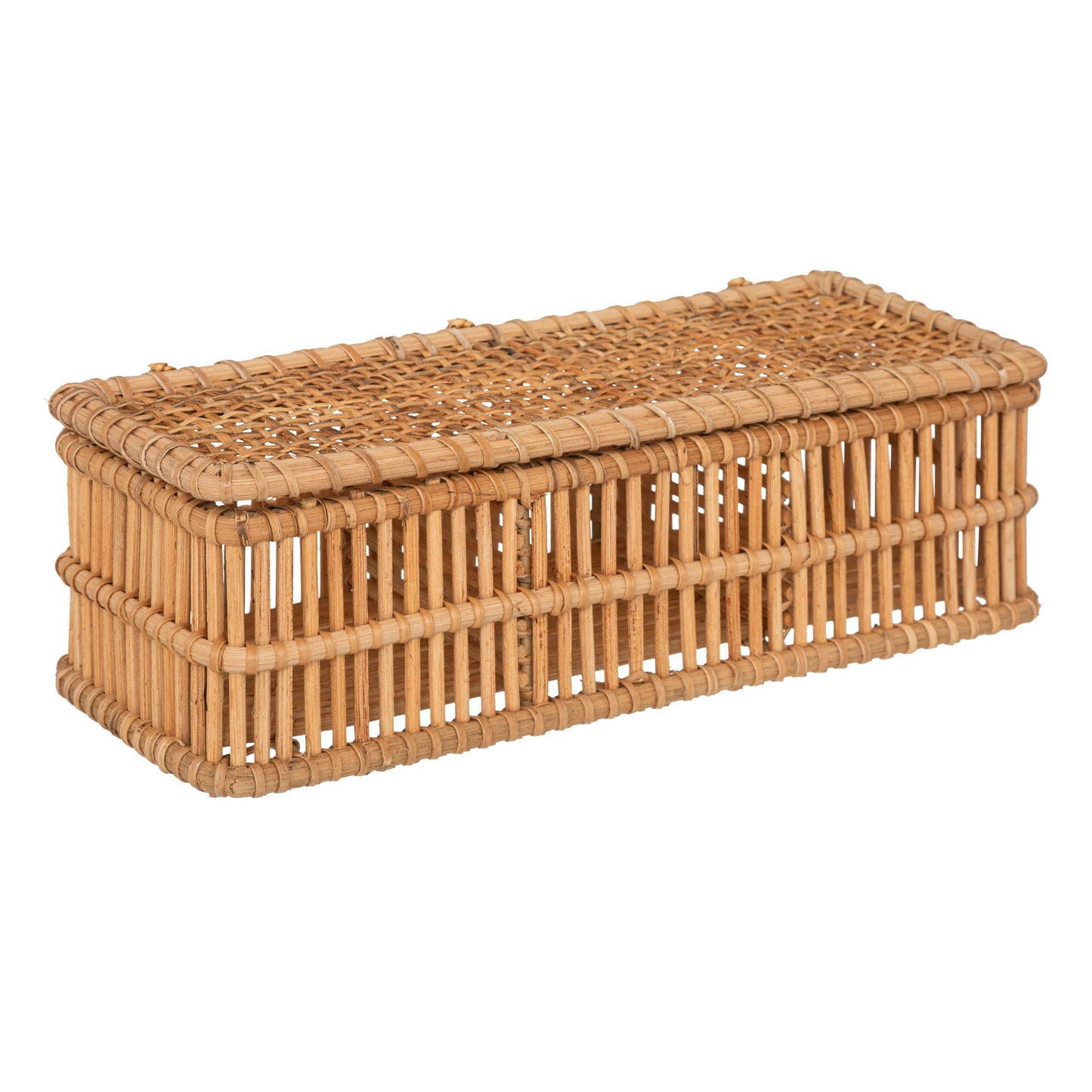 Atmosphera Lour Rotan opbergdoos / Juwelendoos - 31.6 x 9.9 cm - 3 Vakken