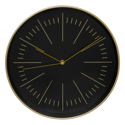 Atmosphera Edith Wall Clock - Gold - Dia 30 cm