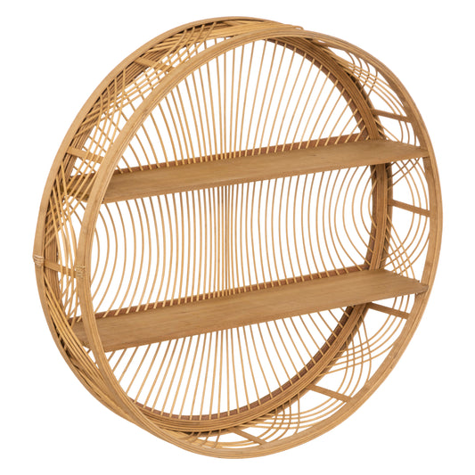 Atmopshera Ina wandplank rond - Bamboe - Dia 70 cm