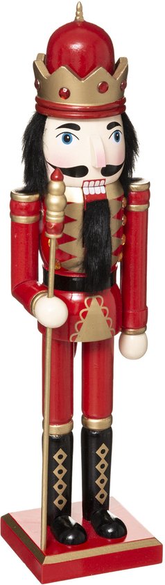 Christmas wooden nutcracker statue - H38 cm - Christmas decoration