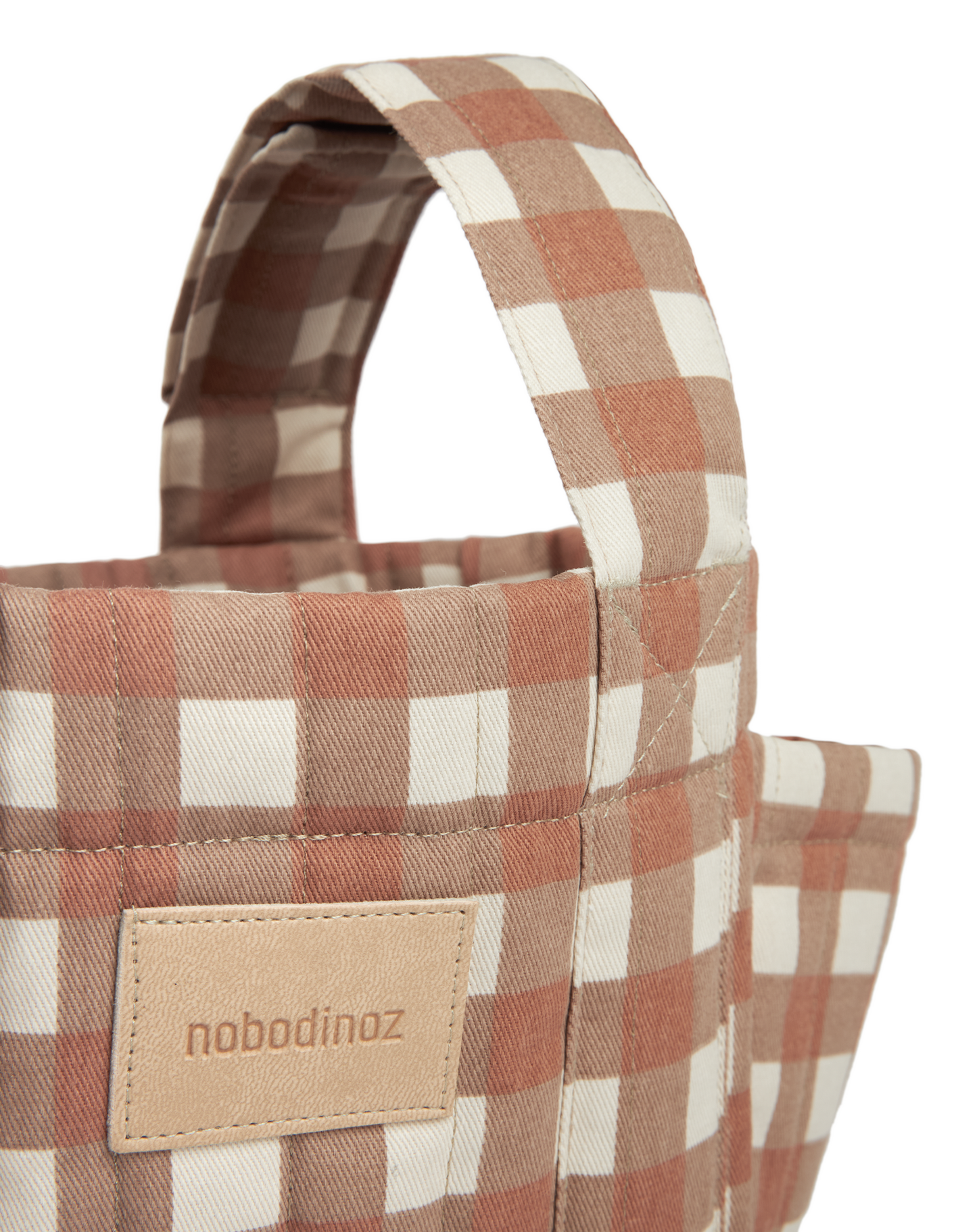 Nobodinoz Hyde Park Kinderwagen organizer 42x22x12cm - Terracotta Checks