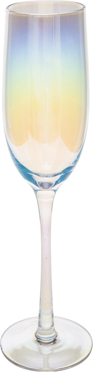 Secret de gourmet Verres à champagne irisés lot de 6 - 21 cl - Fantaisie - Couleur arc-en-ciel