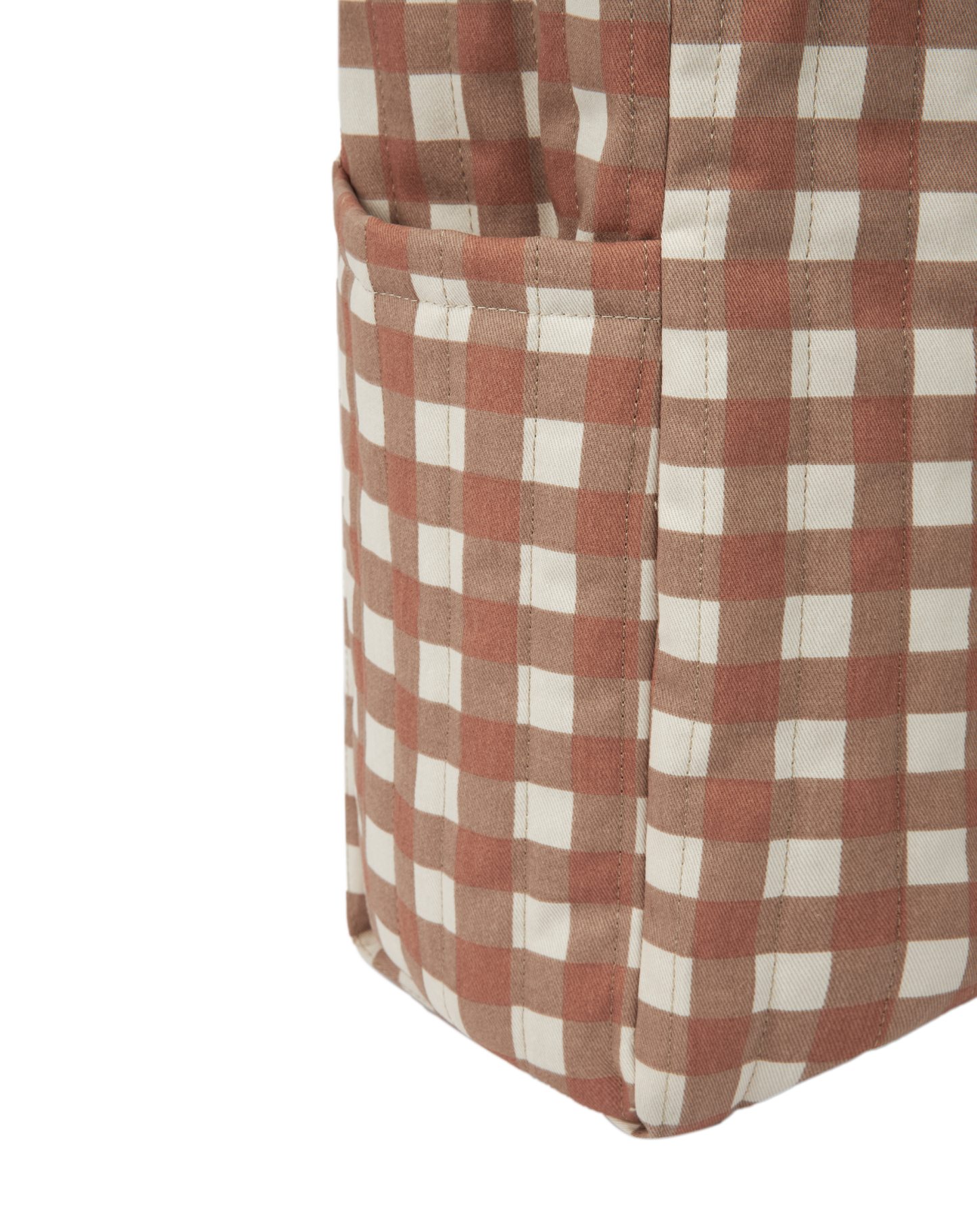 Nobodinoz - Hyde Park XXL Diaper bag - Terracotta checks - Carrying bag