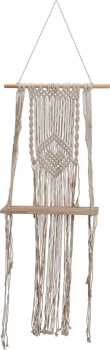 Macrame wandplank hanger