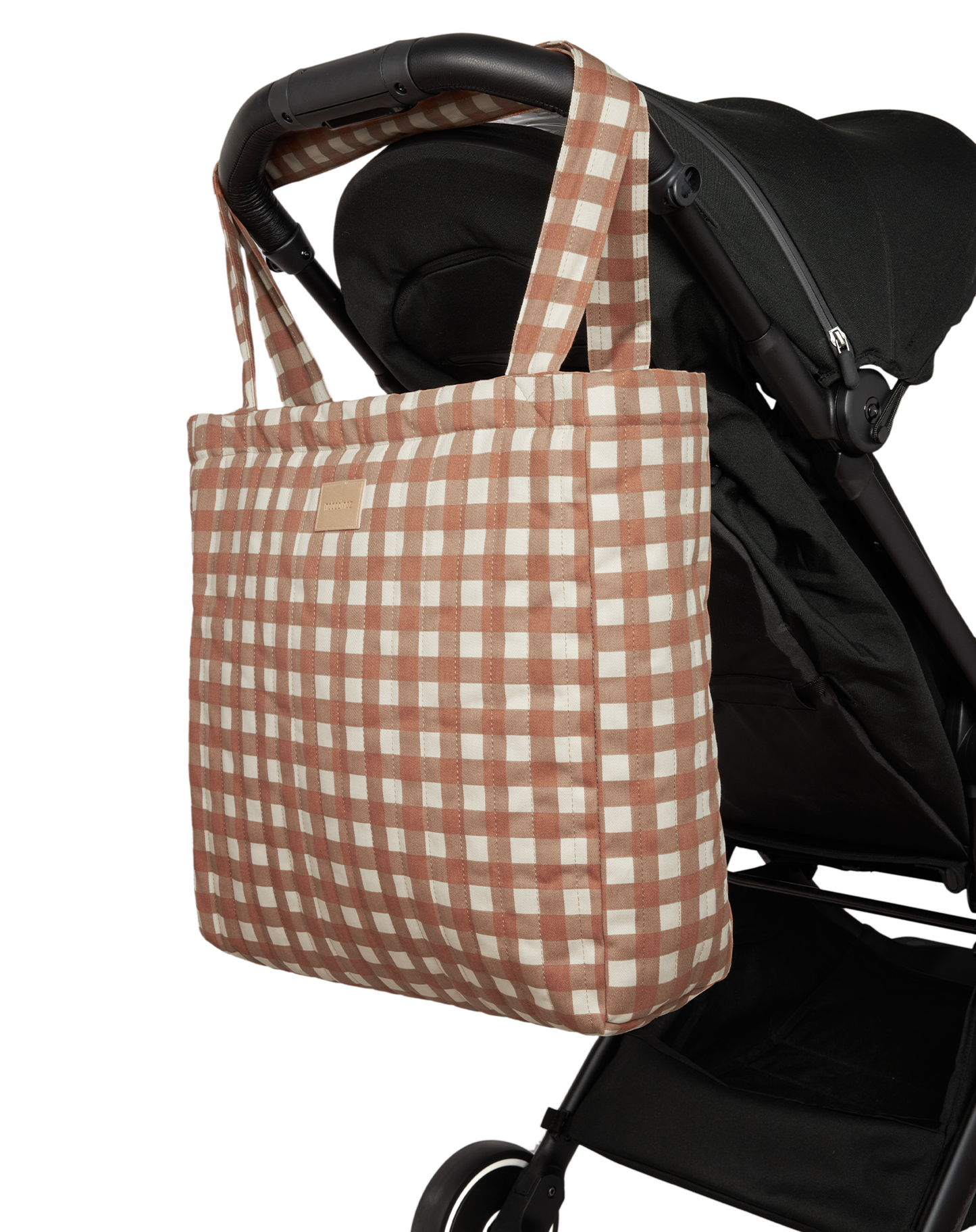 Nobodinoz - Hyde Park XXL Diaper bag - Terracotta checks - Carrying bag