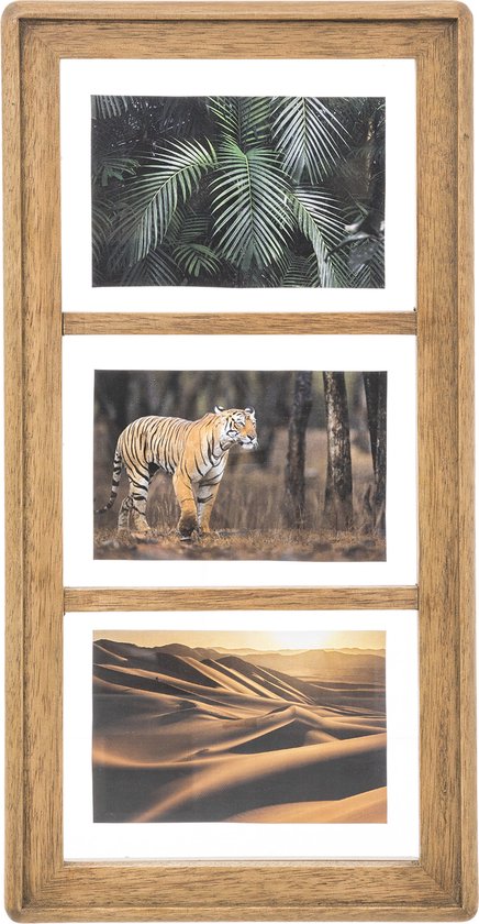 Atmosphera Eliot photo frame - Mango wood - 3 Photos - Photo frame