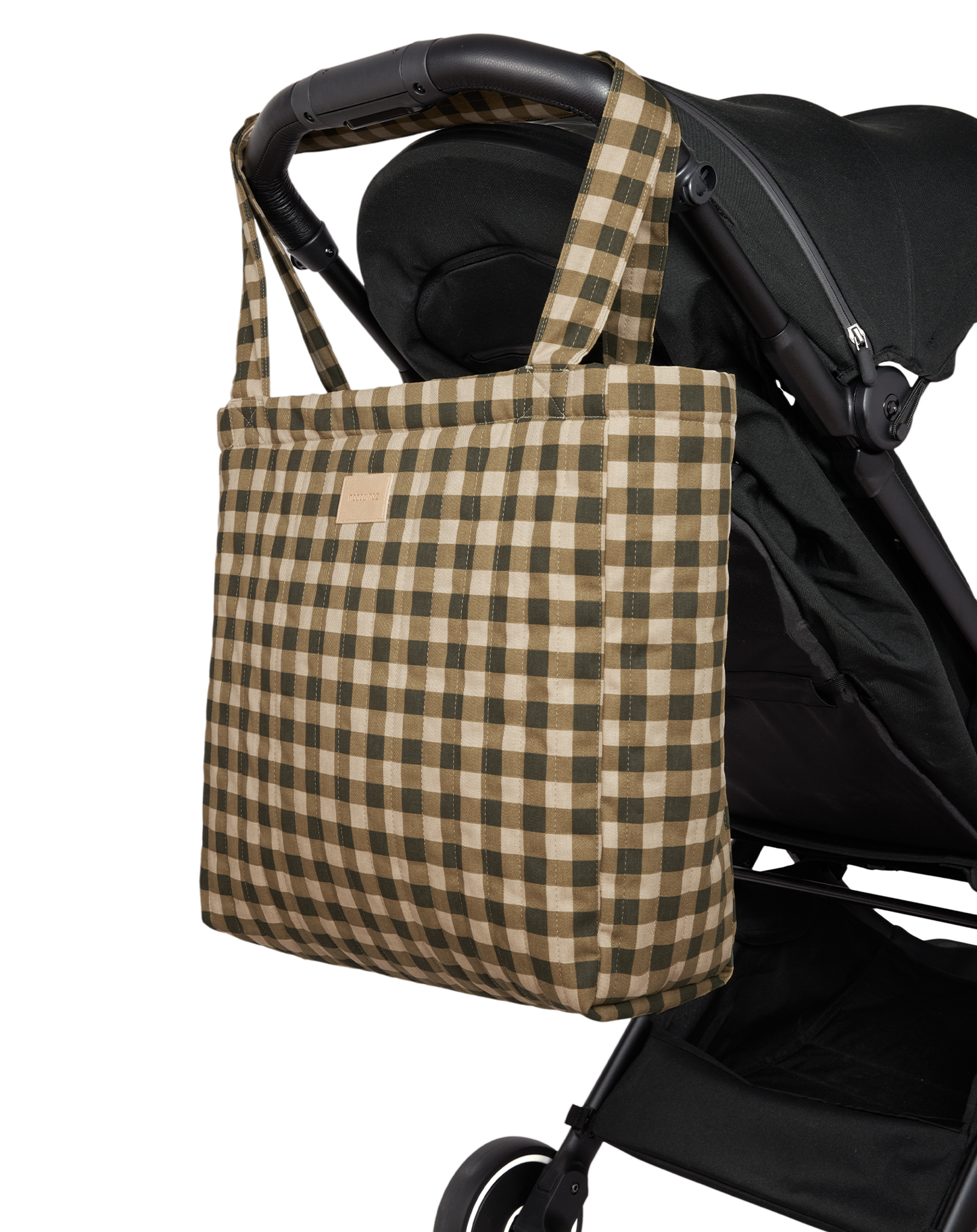 Nobodinoz - Hyde Park XXL Diaper Bag - Green Checks - Carrying Bag