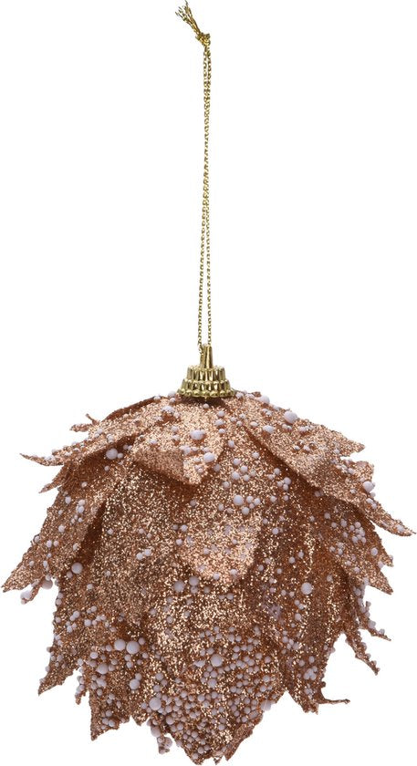 Christmas - Christmas baubles - Set of 6 - Hanging decoration - Glitter - 8cm