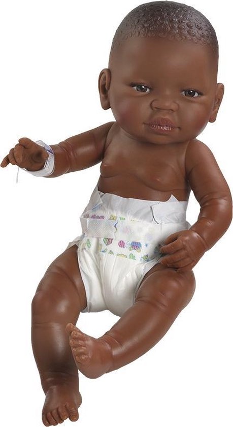 Paola Reina baby doll dark girl with diaper 45 cm