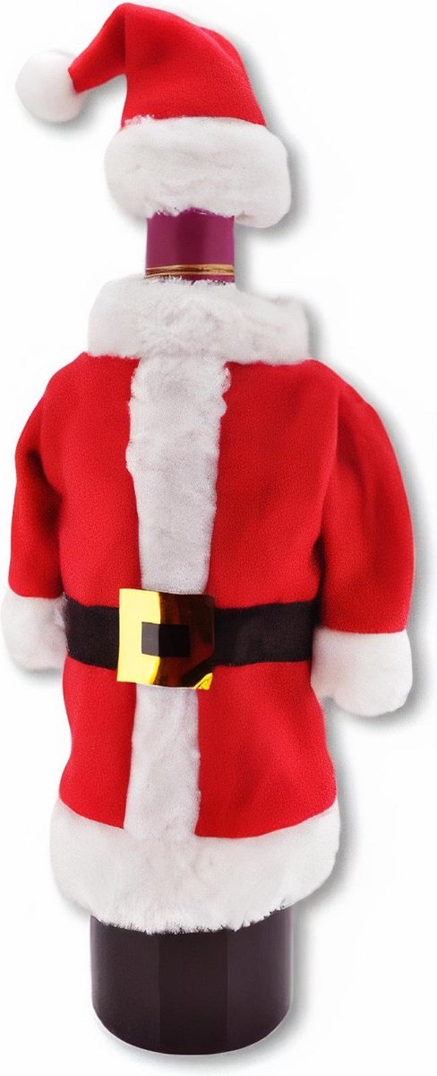 Verhaak Costume de bouteille Père Noël Polyester Rouge/blanc 2 pièces