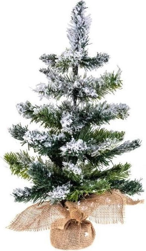 Flowering table tree - 50 cm - Green flocked white