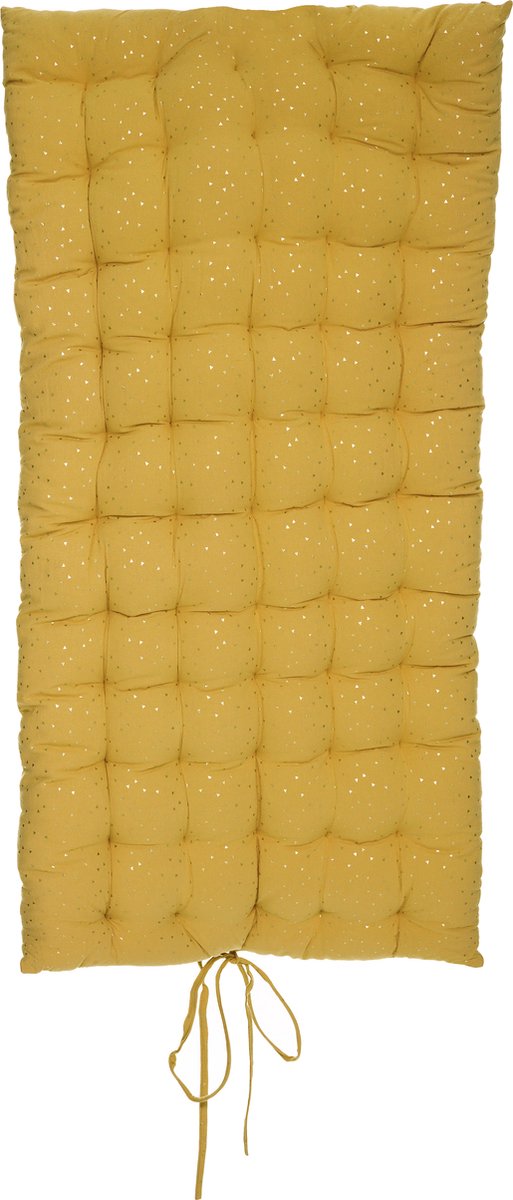 Atmosphera Kids Berlingot floor mattress ocher with golden triangles - 60 x 120 Cm - Floor cushion - Cotton