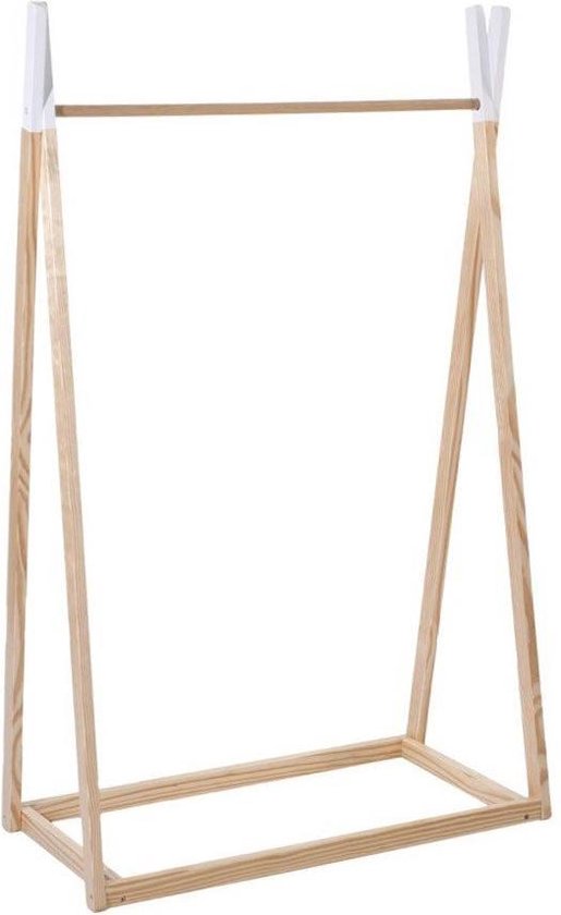 Atmosphera Kids Portant à vêtements pour enfants Perryn wood 78,5x39x126cm - Bois/Blanc