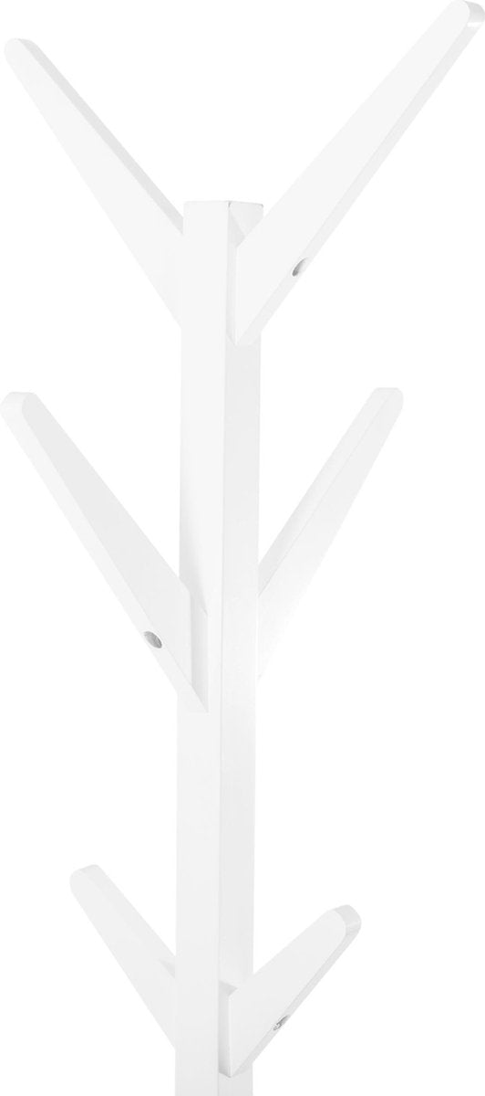 5Five Standing coat rack wood D62xH173cm - 8 hooks - White