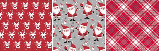 Kerst - Inpakpapier - 3 Rollen - Cadeaupapier - Wrappapier - 500x70cm