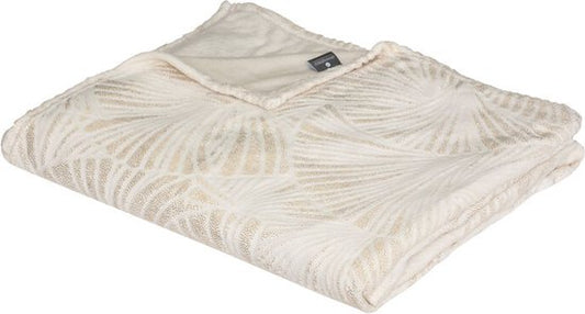 Blanket ivory white 230 x 180 cm ivoor