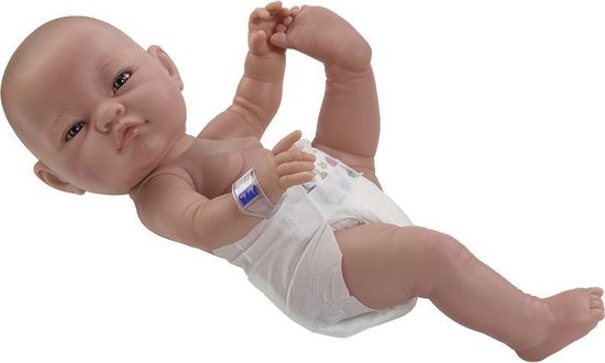 Paola Reina Bebitos Baby Doll White Boy With Diaper 45cm