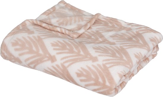 Atmosphera plaid art deco pink - 125 x 150 CM - Blanket - Fleece blanket