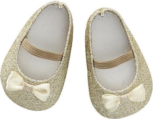 Chaussures de poupée Byastrup Glitter Gold pour poupée de 45 cm