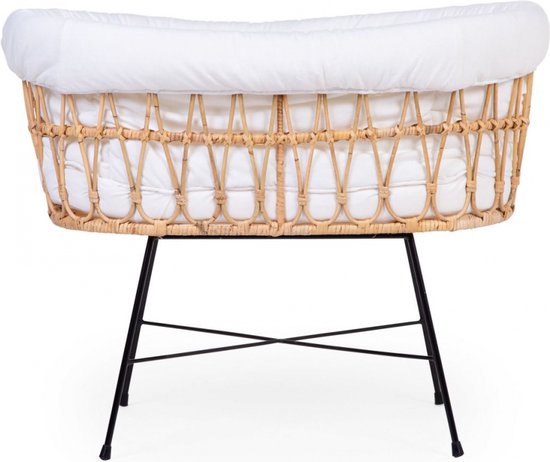 Childhome - Rattan Wieg - Metalen Poten - Inclusief Matras + Omrander