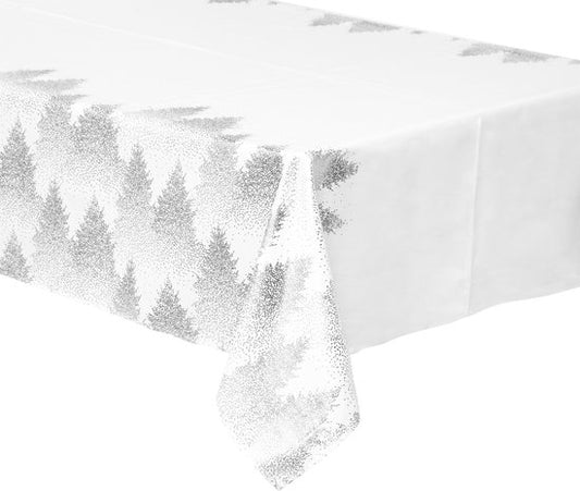 Décoration de Noël - Nappe - Linge de table - Blanc - 140x240cm