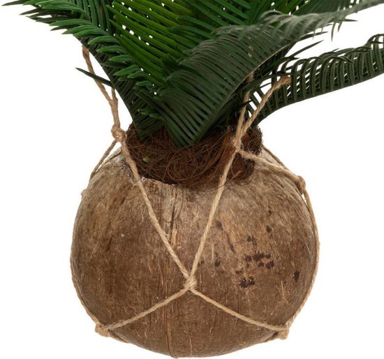 Atmosphera Palmboompot kokos Cuba - Kunstplant - H50 cm - Hanger