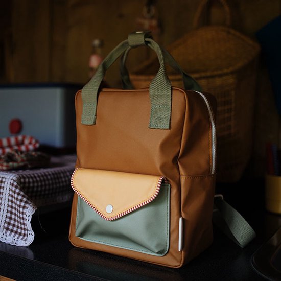 Sticky Lemon Backpack/Boekentas Small - Meadows | Envelope | Khaki Green