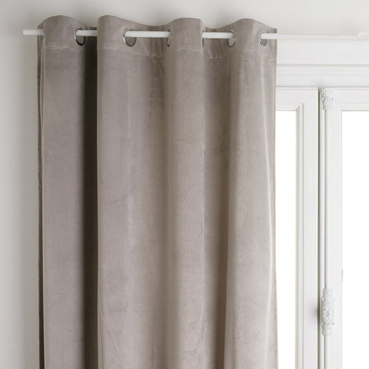 Velvet blackout curtain - 140 x 260 cm - Gray - Mouse gray