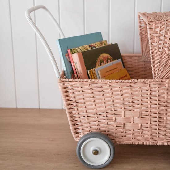 Olli Ella - Rotan Strolley Rose - Kinderwagen - Poppenwagen - Buggy - Wandelwagen - Trolley