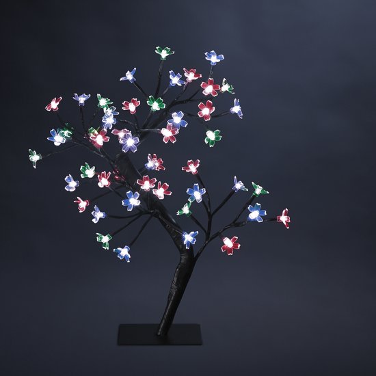 Kerst - Kerstboom - Decoratieve verlichting - Prunusboom - H45cm - Lichtgevend