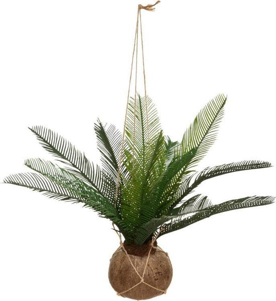 Atmosphera Palmboompot kokos Cuba - Kunstplant - H50 cm - Hanger