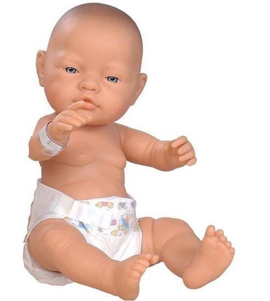 Paola Reina Bebitos Baby Doll White Boy With Diaper 45cm