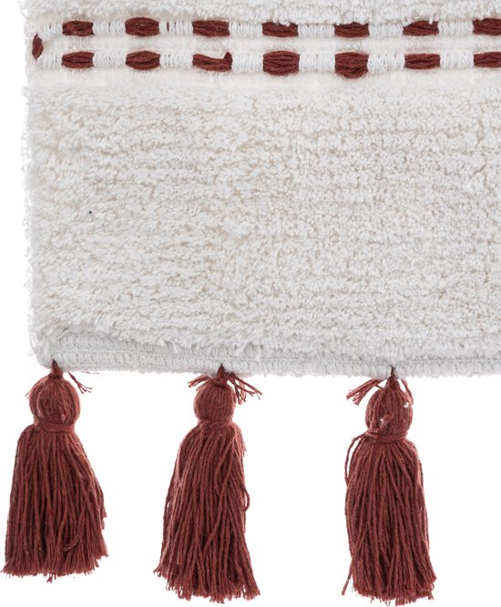 Bath mat - 70 x 50 cm - Red + White