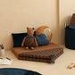 Nobodinoz Majestic House - Opvouwbare eco vloermat - Huismatras - Speelmatras - Blue Brown Stripes