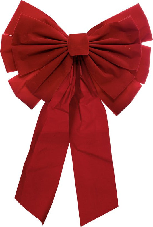 Christmas - Bow - Bows - Christmas bows - Set of 2 - Velvet Red - 40x60cm - For the Christmas tree