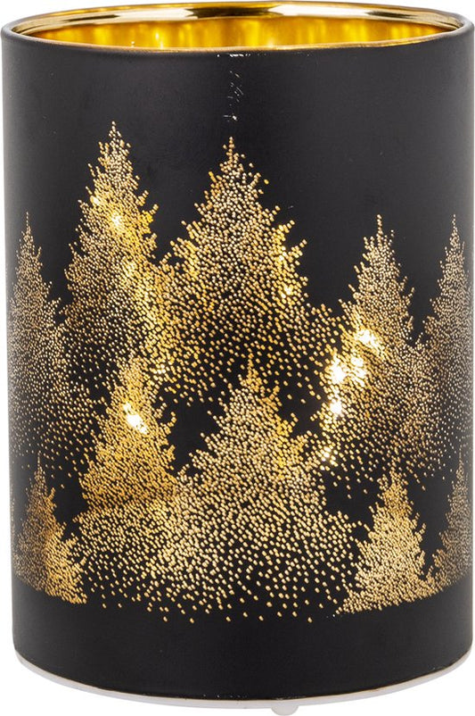 Cozy &amp; Trendy Table Lamp - Black - Trees - H12cm - LED - Round