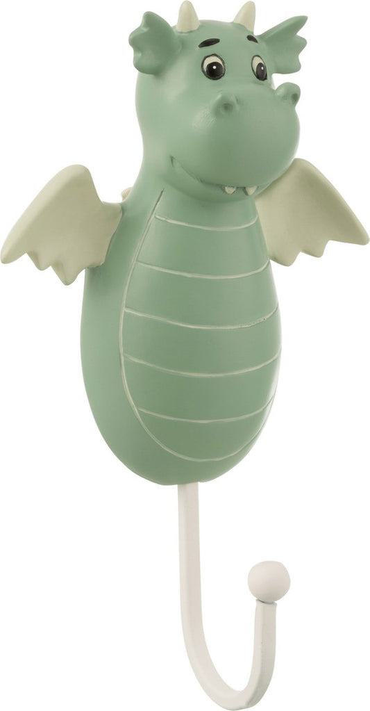 J-Line wall coat rack Dragon 6x12x20cm - Green