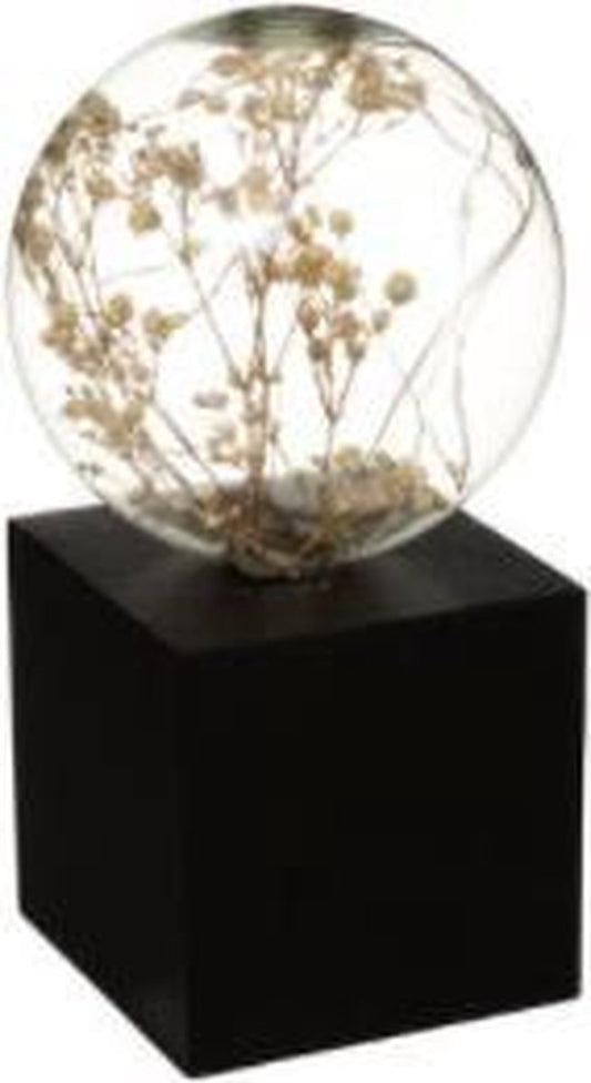 Atmosphera Lampe de table Flower micro lampe D10x17cm - Batterie non incluse - Noir