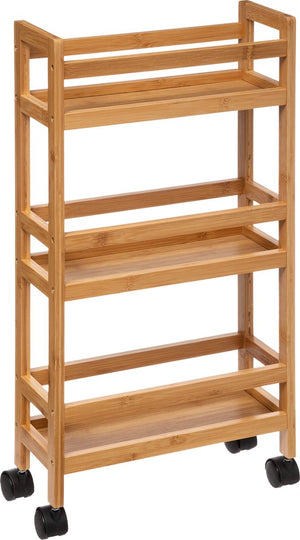 Staand rek Liminka bamboe badkamerkast 140x34x33 cm Staand rek Liminka bamboe badkamerkast 140x34x33 cm
