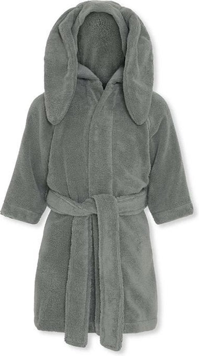 Konges Sløjd Bathrobe With Long Ears Storm Gray 1-2 years