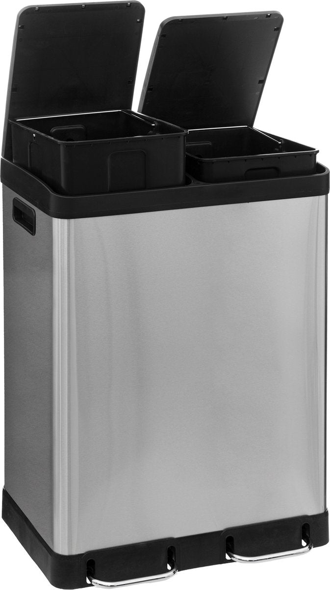 5Five Waste bin Ariane - Metal 30L+30L - Inox