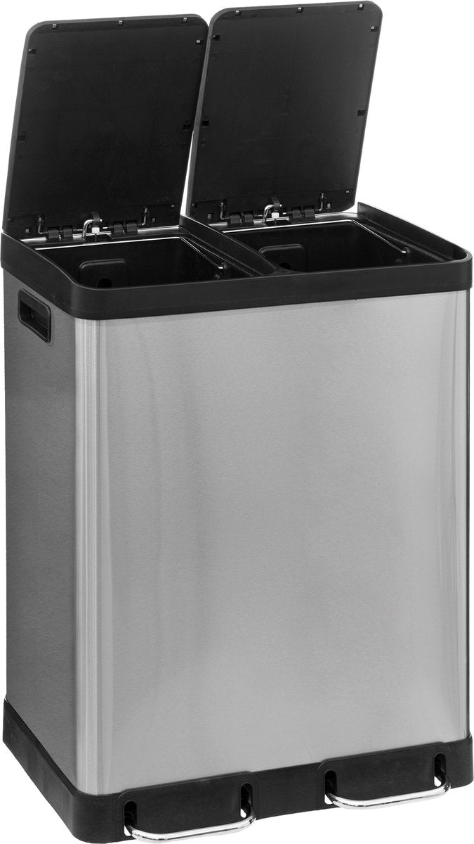 5Five Poubelle Ariane - Métal 30L+30L - Inox