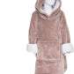 Atmosphera Plaid sweater eenhoorn kind - Trui - Extra zacht -  Fleece trui - ONE SIZE - 3 tot 10 jaar - Met zakken