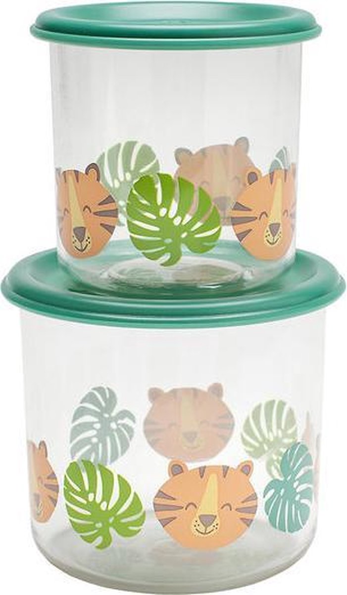 SugarBooger Lunch Snack Containers Large - Tiger