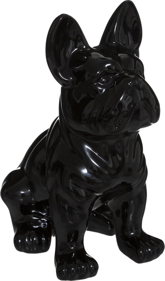 Statue Bouledogue Atmosphera - Noir - Décoration - Statue décorative - H22 cm