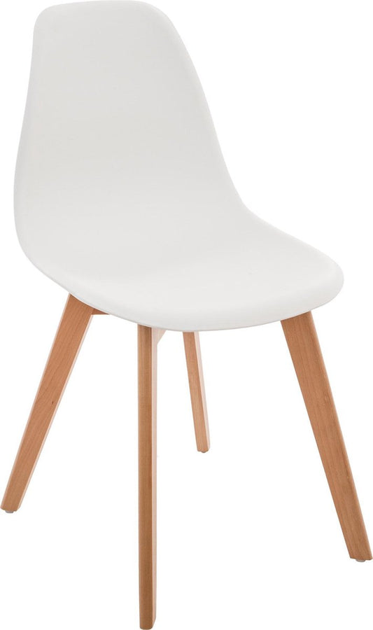 Atmosphera Kids Scandinavian high chair white with wooden legs - 34x30x58cm - Basic high chair