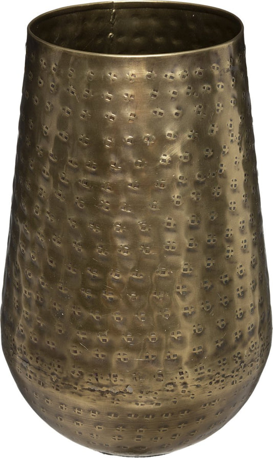 Atmosphera vase Oasis gold - H 23 - Metal - Dia 15 cm